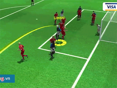 Video: Pha đánh đầu của Umtiti đưa Pháp vào chung kết dưới góc nhìn 3D