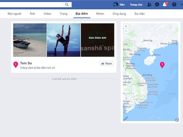 Facebook chưa xử lý triệt để bản đồ gộp Hoàng Sa vào Tam Sa