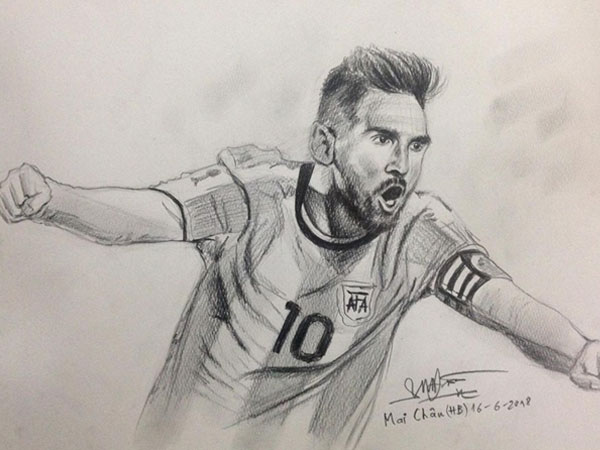 Ngắm dàn cầu thủ World Cup qua loạt tranh vẽ tay của 9X Hà Nội