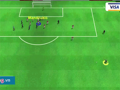 Video: Pha đánh đầu phản lưới nhà của Mandzukic dưới góc nhìn 3D