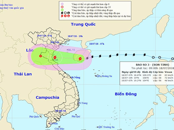 Bão Sơn Tinh đổ bộ, Thanh Hoá đến Nghệ An hứng nặng nhất
