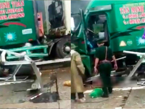 Đang ngồi gác, trung tá biên phòng bị xe container tông tử vong