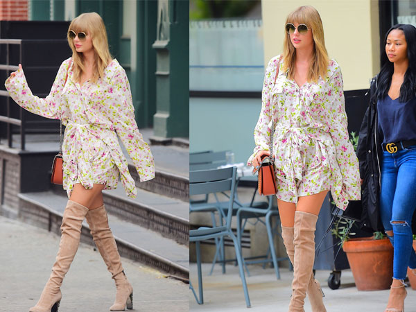 Đi boots cao cổ giữa mùa hè bắt mắt như Taylor Swift