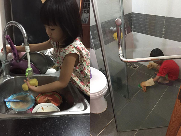 'Giả bộ mệt' để dụ 2 con làm việc nhà từ bé tí, kết quả hiện tại khiến ai cũng ngưỡng mộ