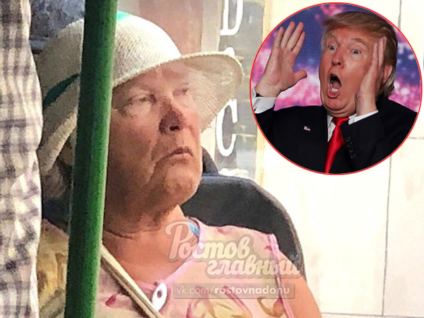Bất ngờ phát hiện người giống Trump như lột đi xe buýt ở Nga?