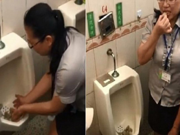 Công ty Trung Quốc cho nhân viên ăn cơm từ bồn tiểu