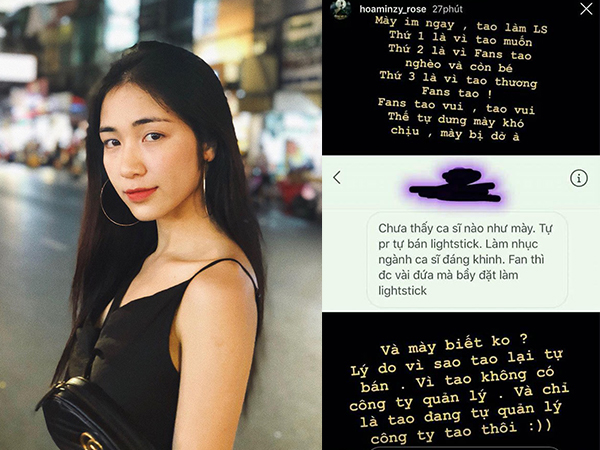 Ngỡ ngàng khi Hòa Minzy xưng 'mày – tao' với antifan trong cuộc khẩu chiến trên mạng xã hội