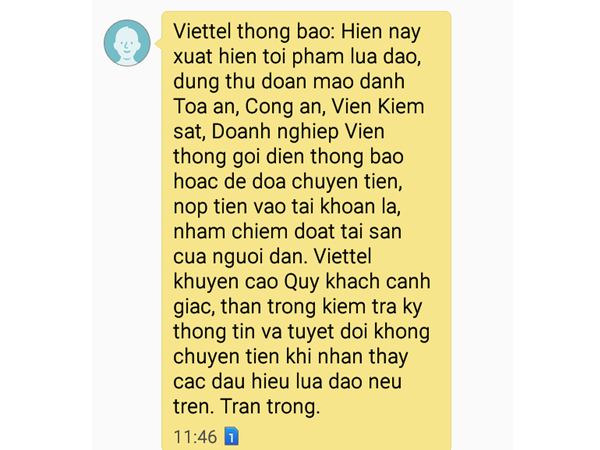 Nhà mạng cảnh báo cuộc gọi mạo danh công an, tòa án lừa đảo