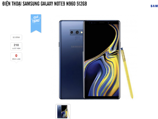 Giá đặt hàng Galaxy Note9 ở Việt Nam lên tới gần 30 triệu đồng