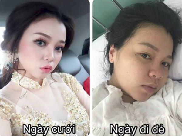 Đua nhau so sánh ảnh lúc cưới và lúc đi đẻ, hội chị em nhìn xong không dám tin đó chính là mình