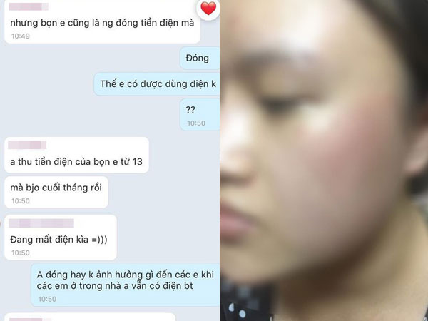 Một nữ sinh thuê trọ bị nam chủ nhà tát vào mặt sau thắc mắc: 'Tại sao thu tiền bọn em rồi mà cuối tháng còn chưa đóng tiền điện?'