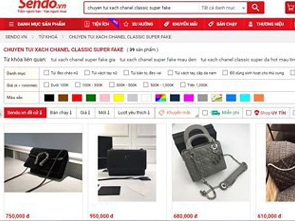 Hàng superfake giá rất rẻ được rao bán công khai trên Sendo, Lazada