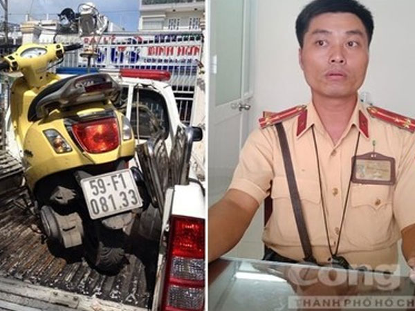 Cảnh sát giao thông đuổi bắt cướp như phim ở Sài Gòn