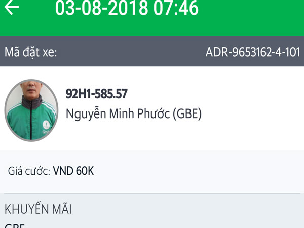 Tài xế GrabBike ở Sài Gòn truy đuổi, dọa giết khách trên đường phố