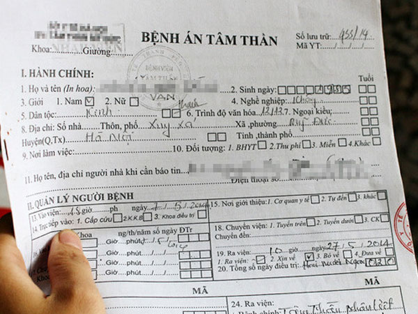 'Đại ca' Hà thành chi 85 triệu 'chạy' bệnh án tâm thần