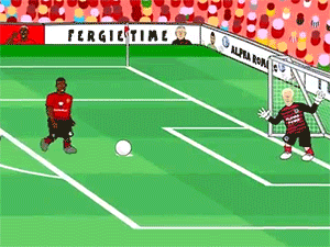 Video: Hoạt hình vui tái hiện cú đá 11 m của Paul Pogba