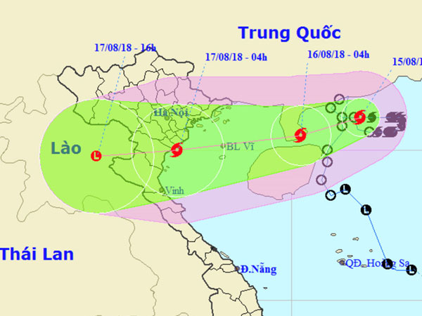 Bão Bebinca tăng cấp, rạng sáng 17/8 đổ bộ đất liền