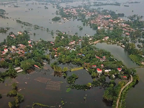 Chương Mỹ có thể tái diễn ngập lụt do ảnh hưởng bão Bebinca