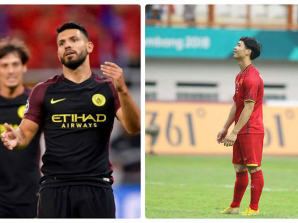 Công Phượng trượt 2 penalty/trận: 'Ngang cơ' Aguero vẫn kém đàn anh Messi