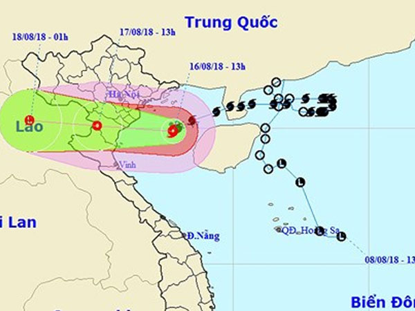 Bão số 4 đang quần thảo ở khu vực trú đậu tàu trên đảo Bạch Long Vĩ