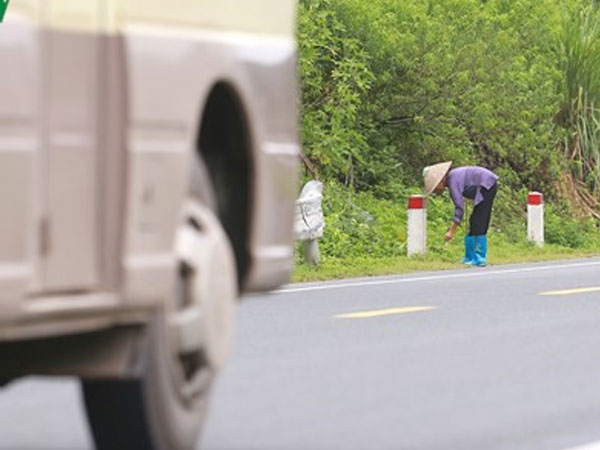 Lạng Sơn: Dân dựng lều nhặt tiền lẻ trên Quốc lộ 1