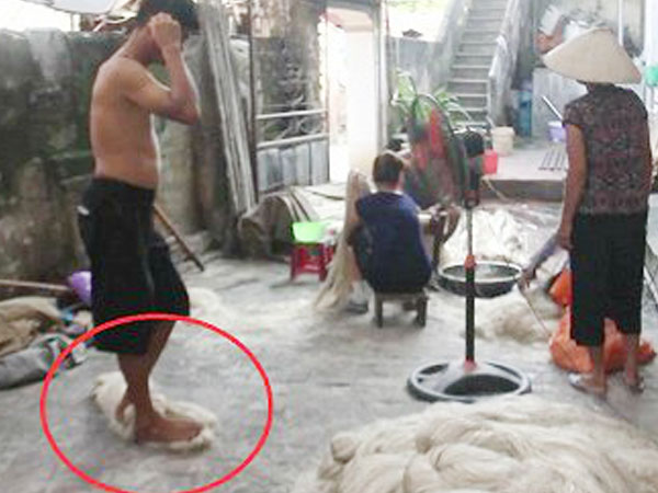 Video: Hãi hùng công nghệ giẫm miến như thảm chùi chân, xem xong không ai dám ăn