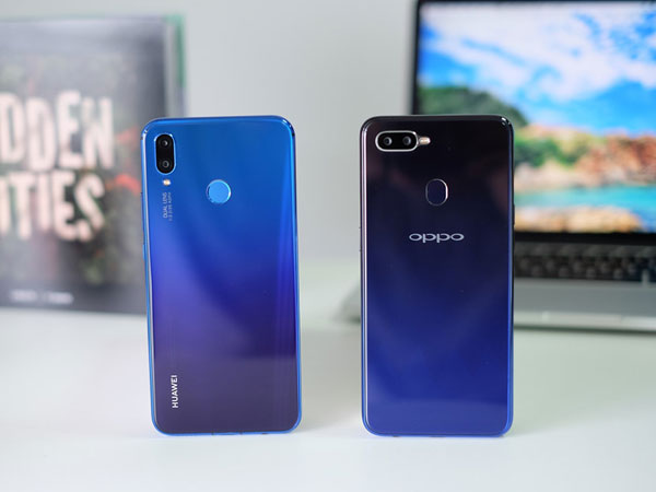 Oppo F9 đọ dáng Huawei nova 3i - di động camera kép sáng giá tầm trung