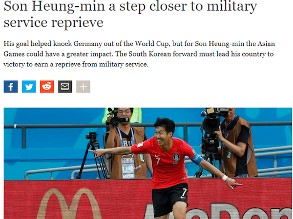 Báo Anh cảnh báo: Olympic Việt Nam có thể khiến Son Heung-min phải đi nghĩa vụ quân sự