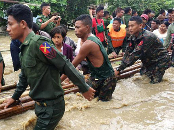 Myanmar: Vỡ đập, 100 ngôi làng ngập trong nước lũ
