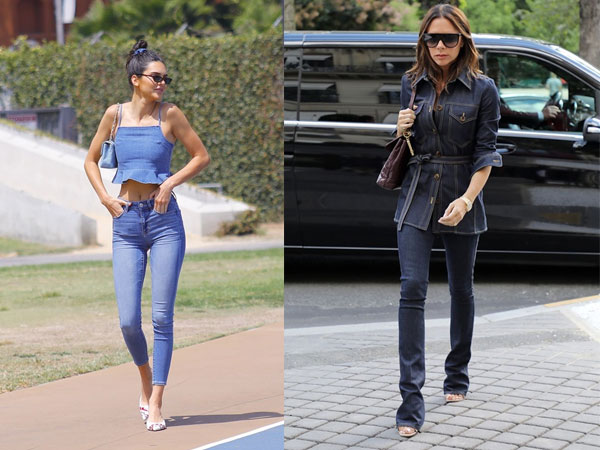 Học mỹ nhân thế giới mặc denim cả bộ đẹp nghẹn lời