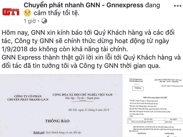 Hàng loạt shop online điêu đứng vì tiền mất, hàng bị niêm phong khi công ty chuyển phát GNN tuyên bố phá sản