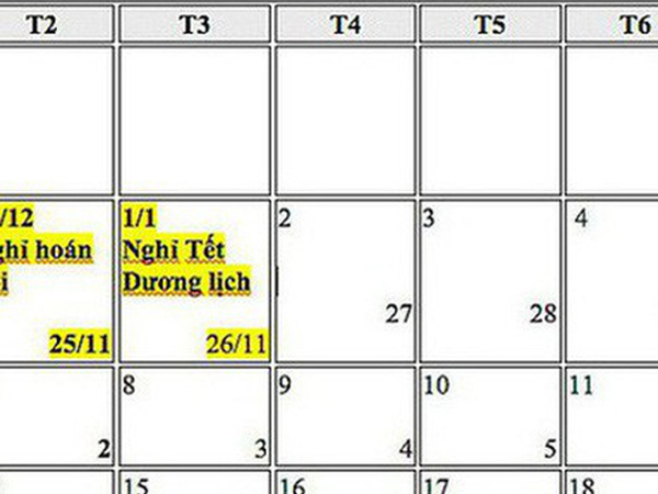 Tết Dương lịch 2019 được nghỉ mấy ngày?