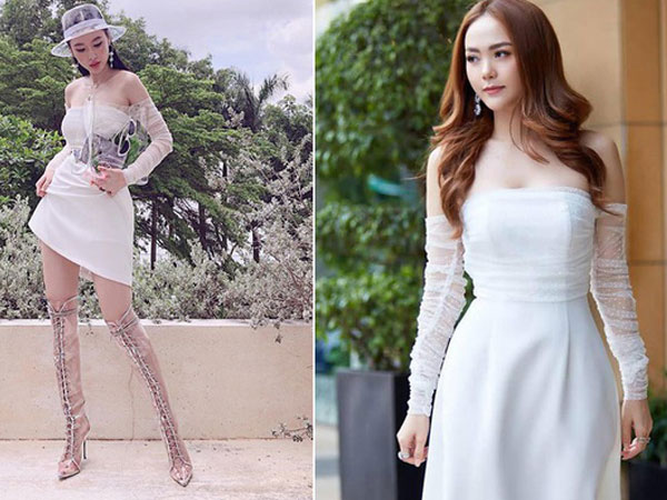 Cùng một chiếc váy: Angela Phương Trinh 'lồng lộn', Minh Hằng lại quá 'bánh bèo'