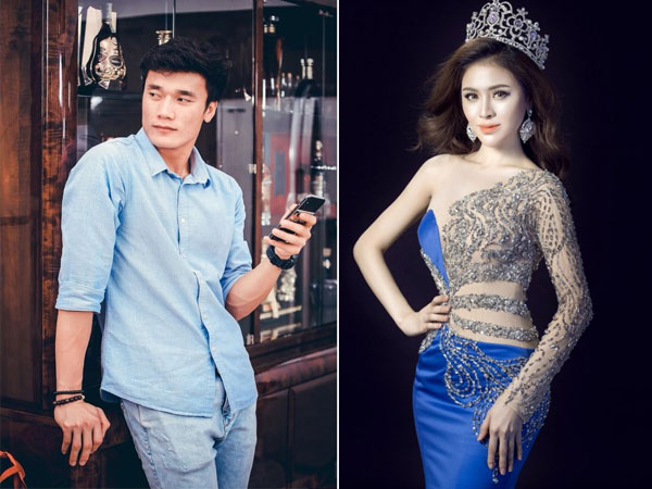 Thủ môn Bùi Tiến Dũng may mắn không sa 'lưới tình' của Á hậu Thư Dung