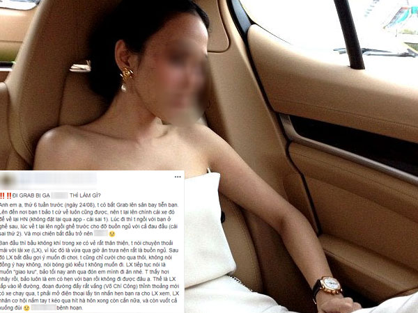 Trải nghiệm kinh hoàng của cô nàng xinh đẹp đi taxi công nghệ gặp ngay tài xế 'dê', ôm ấp sàm sỡ còn nhắn tin quấy rối
