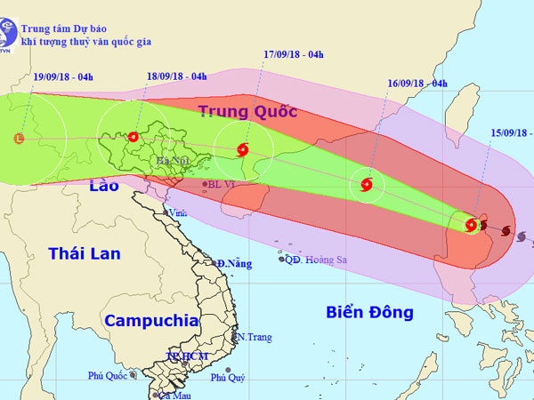 Trưa nay siêu bão Mangkhut khả năng đi vào Biển Đông