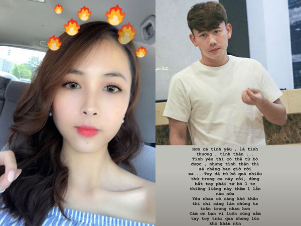 Bạn gái cầu thủ Minh Vương bất ngờ viết story tâm trạng, đề cập đến chuyện từ bỏ tình cảm thiêng liêng