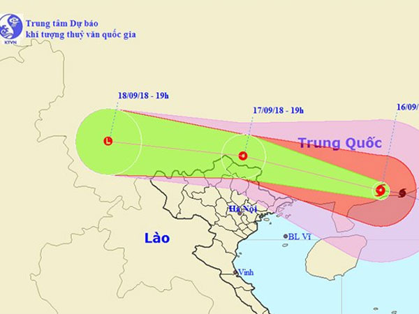 Dự báo thời tiết 17/9: Bão Mangkhut suy yếu, Hà Nội giảm 6 độ