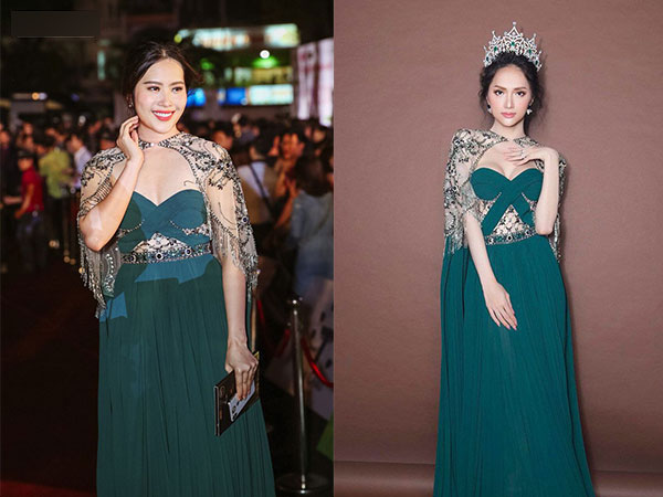 Một chiếc váy 2 sắc thái: Hương Giang tỏa sáng đúng kiểu hoa hậu, Nam Em lại như mệnh phụ phu nhân