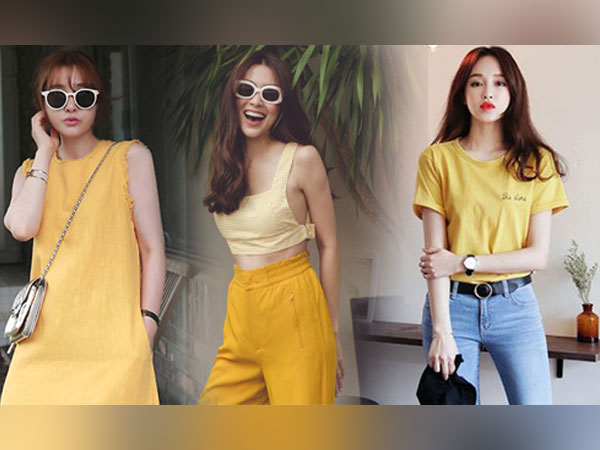 Sắc vàng được phái nữ yêu chuộng cho trang phục thu