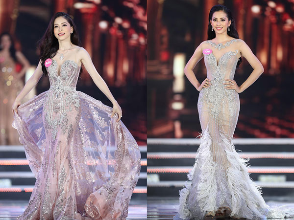 Video: Thí sinh Hoa hậu Việt Nam catwalk với đầm xuyên thấu