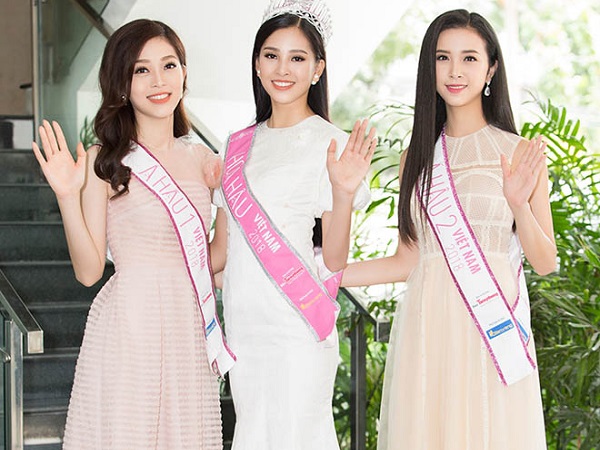Top 3 Hoa hậu Việt Nam 2018 lần đầu đọ sắc sau đăng quang