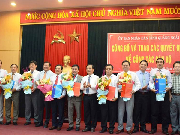 Quảng Ngãi: Bổ nhiệm, luân chuyển nhiều cán bộ sở, ngành và huyện