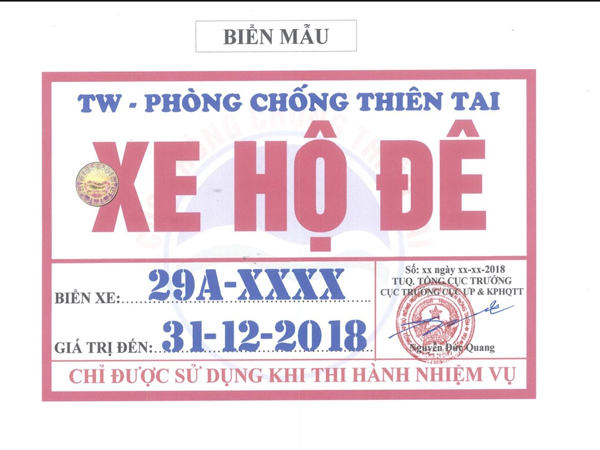 7 xe sang biển trắng mang phù hiệu 'Xe hộ đê' giả