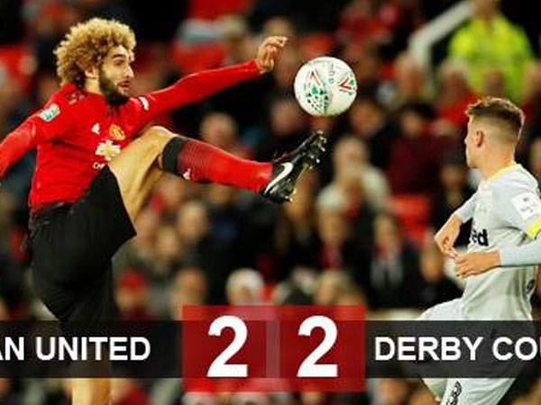 Man United 2-2 Derby County: Quỷ đỏ bị loại trên chấm luân lưu