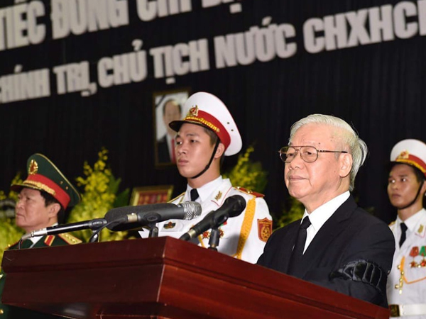 Điếu văn của Tổng Bí thư tại Lễ truy điệu Chủ tịch nước Trần Đại Quang