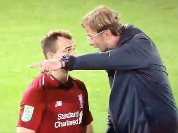 Klopp quát nạt Shaqiri sau thất bại trước Chelsea
