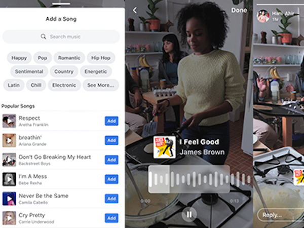 Facebook cho phép chèn nhạc vào ảnh và video