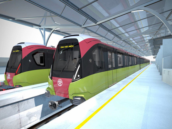 Lộ diện đoàn tàu chạy tuyến đường sắt Nhổn - ga Hà Nội cuối năm 2020