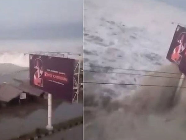 Sóng cao 2m tràn vào Indonesia sau động đất 7,5 độ Richter